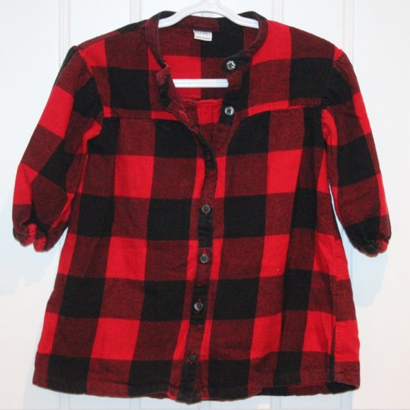 3/$25 🏷 Old Navy Plaid Tunic Dress Size 18-24m - Picture 2 of 2